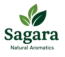 Logo PT Sagara Natural Aromatics dengan tiga daun hijau dan tulisan hijau bertuliskan “Sagara Natural Aromatics”.
